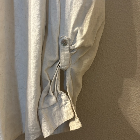 Orvis linen blend white button down size XXL - Picture 2 of 7